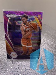 2021-22 Prizm Draft Picks Greg Brown #27 Purple Wave Prizm Rookie Texas Portland